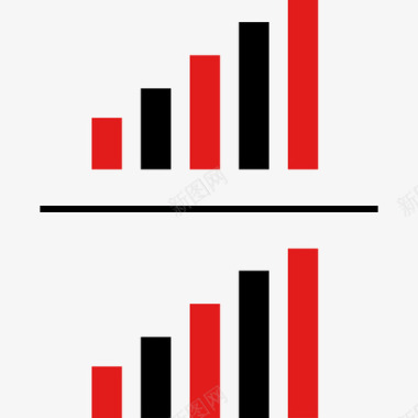 红色按键统计信息图形红色平坦图标图标