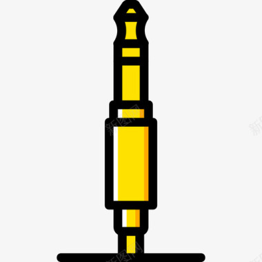 黄色群众插孔连接器连接器电缆4黄色图标图标