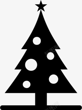 松树圣诞节冬天圣诞树图标图标