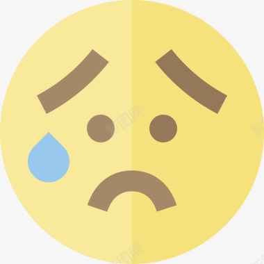 QQ表情图片担心表情符号8平淡图标图标