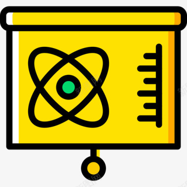 实验科学的图标演示科学18黄色图标图标