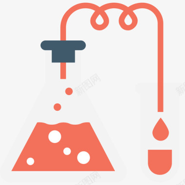 烧瓶科学技术3扁平图标图标