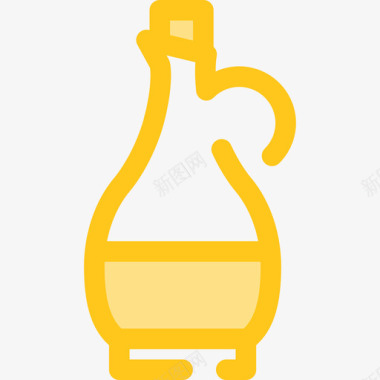 橄榄油食品和餐厅7黄色图标图标