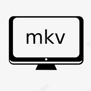 通用详情页mkv文件格式监视器图标图标