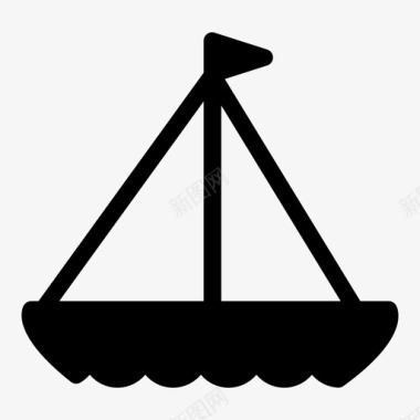运动帆船假日海上图标图标