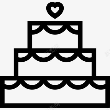 结婚素材结婚蛋糕爱情4直系图标图标