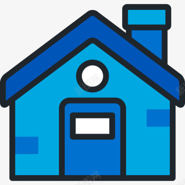 线性房子电子商务13线性颜色图标图标