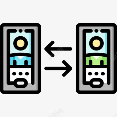 24小时电话2电话对话资产2线性颜色图标图标