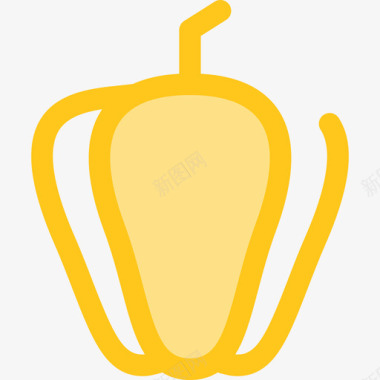 甜椒食品和餐厅7黄色图标图标