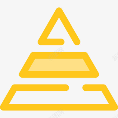金字塔员工组织3黄色图标图标