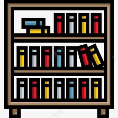 书柜家居家具线颜色图标图标
