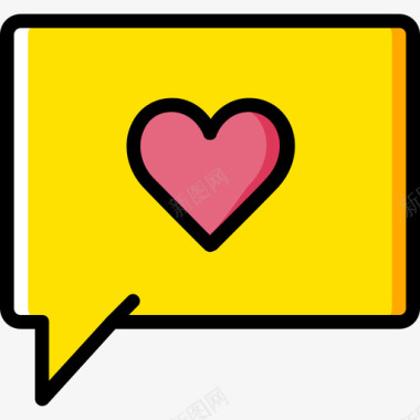 社交聊天聊天浪漫生活方式10黄色图标图标