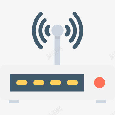 情景剧办公室路由器办公室34扁平图标图标