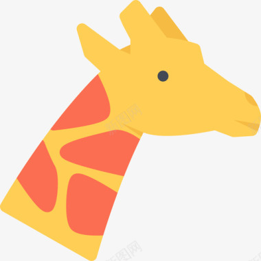 长颈鹿宠物5扁平图标图标