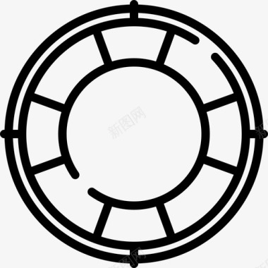 网络安全救生圈网络安全线性图标图标