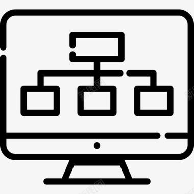 监控监控搜索引擎优化在线营销6线性图标图标