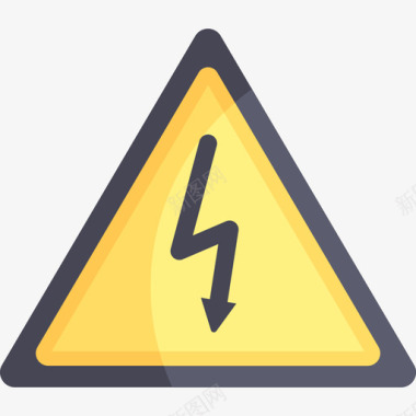 安全高压安全3扁平图标图标