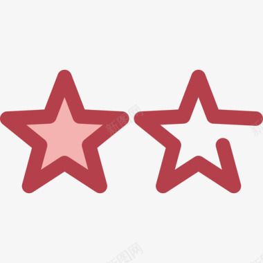 星形额定值验证符号3红色图标图标