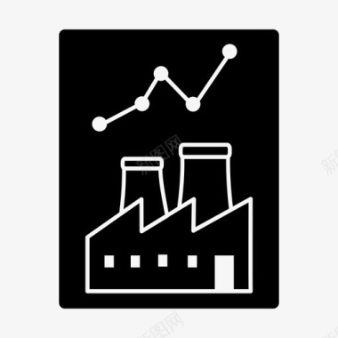 预算分析生产分析公司工厂图标图标