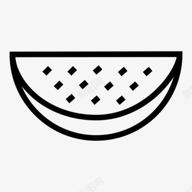 夏季水果西瓜食品新鲜图标图标