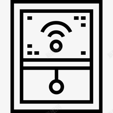 窗户智能家居2线性图标图标