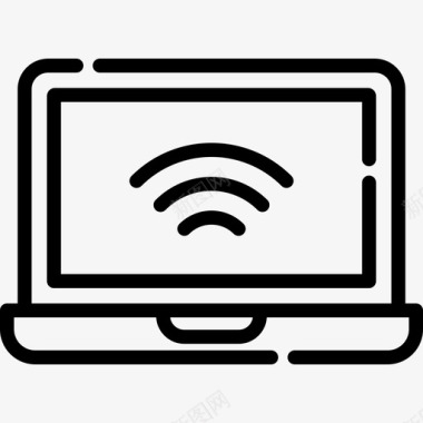 翻船酒店矢量图Wifi33号酒店线性图标图标