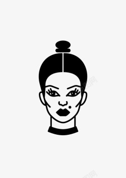时髦模特女孩脖子时髦图标高清图片