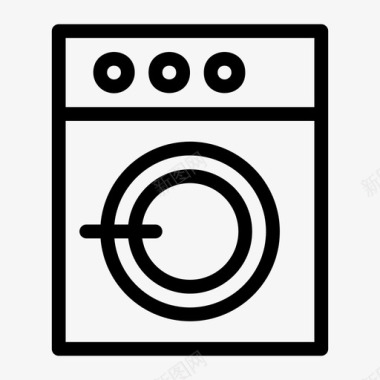 洗衣机衣服电子图标图标
