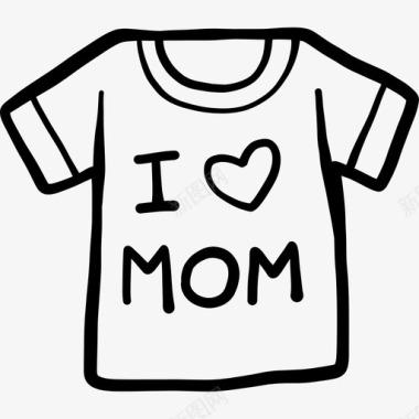 衬衫母亲节11黑色图标图标