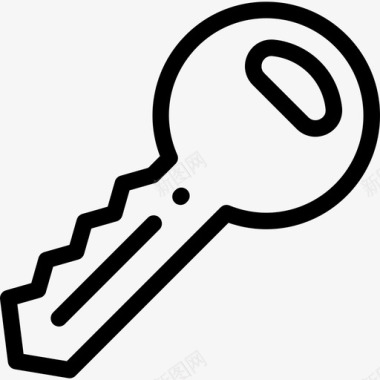 安全钥匙安全23线性图标图标