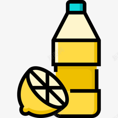 果汁夏季食品饮料4线性颜色图标图标