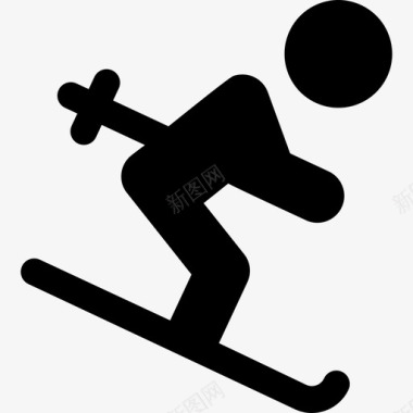 骑行运动标识滑雪冬季运动5填充图标图标