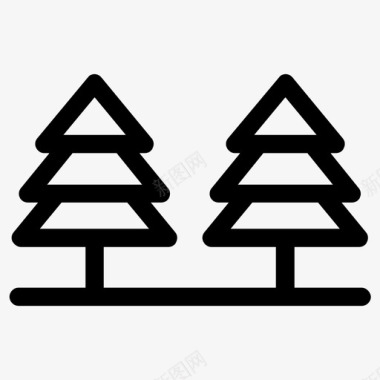 树木圣诞树森林图标图标