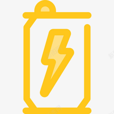 能量饮料食品和餐厅7黄色图标图标