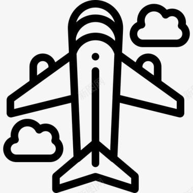 飞机巴西2线性图标图标