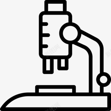 显微镜免抠素材显微镜科学17线性图标图标