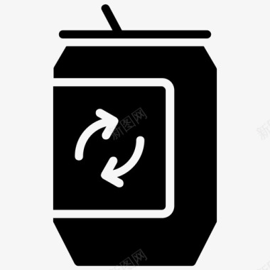 锡回收罐回收金属回收图标图标