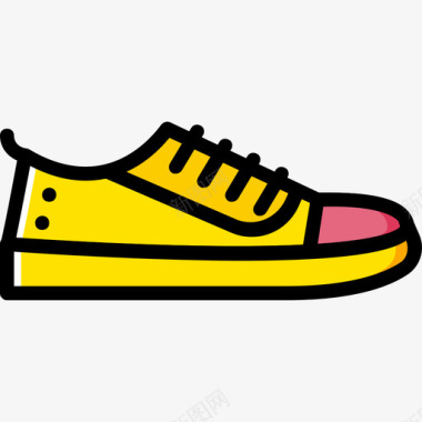 女士4双黄色运动鞋图标图标