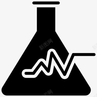 化学研究试管锥形瓶实验室玻璃器皿量瓶图标图标