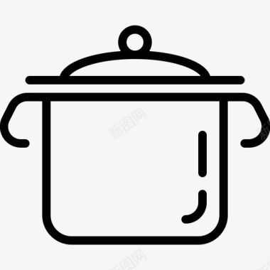 深锅煮沸烹饪图标图标
