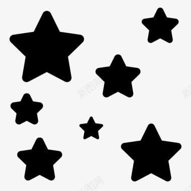 星星星星夜晚光芒图标图标
