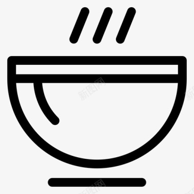 热碗热菜热汤图标图标