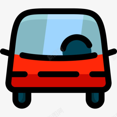 汽车存放标志汽车汽车和驾驶线颜色图标图标