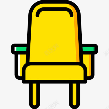 座位电影6黄色图标图标