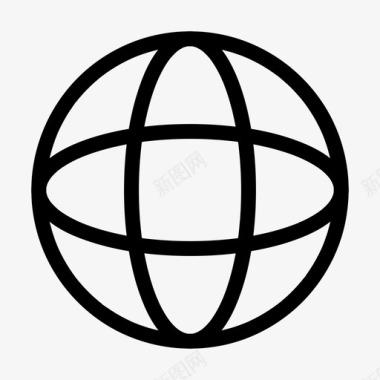 全球国际互联网图标图标