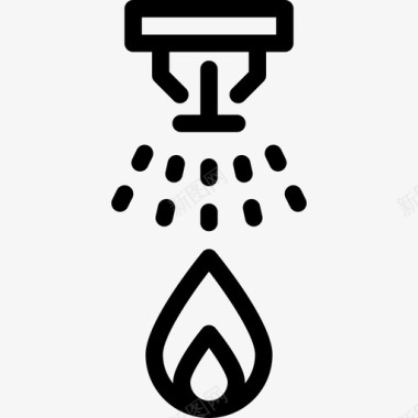 安全灭火器安全23线性图标图标