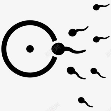 人类精子卵子可育图标图标