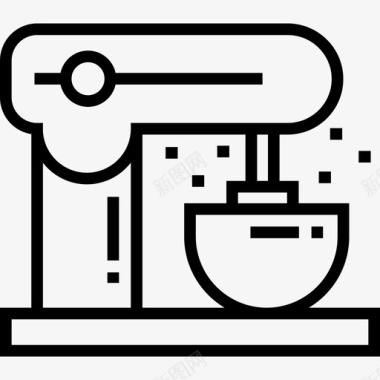 水果搅拌机搅拌机面包房7线性图标图标