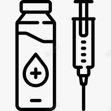 打疫苗疫苗医用48线性图标图标