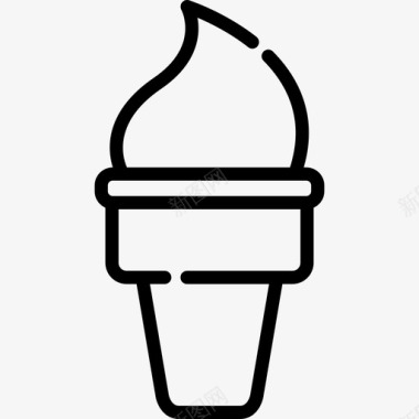 冰淇淋庆祝活动3直线型图标图标